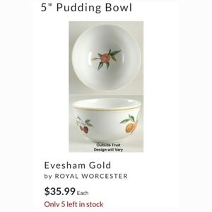 "Evesham Gold" 5 5/8" Bowl by Royal Worcester EUC